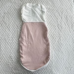 MORI Baby Bamboo Zip Swaddle One Size Pink Stripe Convertible Sleep Sack